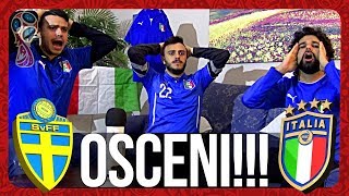 SVEZIA 10 ITALIA  OSCENI LIVE REACTION TIFOSI ITALIANI HD [upl. by Elane755]