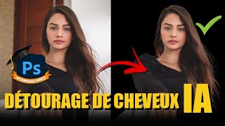 Détourer RAPIDEMENT les cheveux avec lIA de PHOTOSHOP [upl. by Nimoynib]