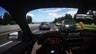 M3 G80 Takes M340i Through Tight Traffic [upl. by Naynek]