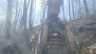 BACKING SKIDDER UP THE STEEP SHORT CUT [upl. by Chavez3]