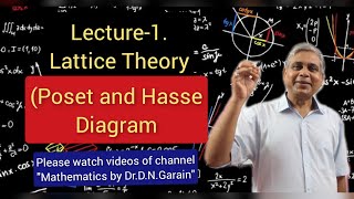 Lattice Theory Lec1 Poset amp Hasse Diagram by DrDNGarain [upl. by Trelu]