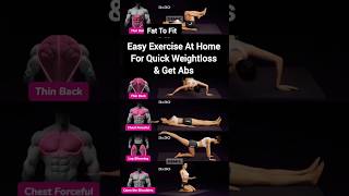 Easy Exercise At Home For Weightloss amp Get Abs 😱 Fat To Fit 🔥shorts fitnessweightloss workout [upl. by Arenahs988]