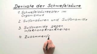 Derivate der Schwefelsäure  Chemie  Organische Chemie [upl. by Fachini]