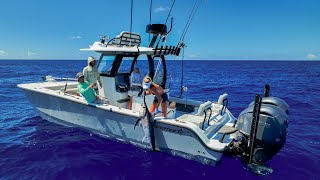 Fishing 35 miles Offshore on New 28’ Freeman Bay Boat CatchCleanCook [upl. by Ynnad]