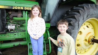 Using Kids Tractors to Dig Dirt and Play on the Farm Compilation  Tractors for kids [upl. by Walther659]