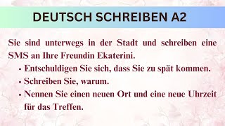 Goethe Zertifikat A2 SCHREIBEN Teil 1  SMS  German Goethe A2 Exam [upl. by Giraud]