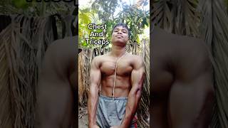 Chest And Triceps Home Workout Mini Vlog 🏋️‍♀️❤ workout chest triceps ytshorts [upl. by Zerat]