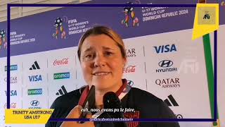 CDM Féminine U17🇩🇴🏆  La réaction du coach des ÉtatsUnis après qualification pour les demi finales [upl. by Adaj]