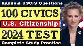 20242025 Random USCIS Complete 100 Civics Test Citizenship Test QuestionsAnswers Ciudadania [upl. by Nahshon970]