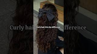 Curly hair hits the difference  No hate  viral shorts aesthetic [upl. by Ohce761]