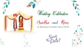 Sindhu and Ravi  Wedding Celebration [upl. by Leorsiy513]