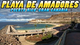 PLAYA DE AMADORES  Amadores Beach  Puerto Rico Gran Canaria 4k [upl. by Erskine]