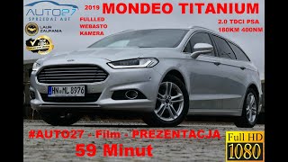 AUTO27 SPRZEDANY  TEST  Ford Mondeo TITANIUM 20TDCI 180KM 2019 LIFT FULL [upl. by Darryn]