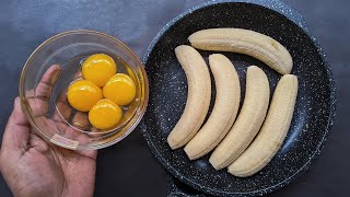 Just Add Eggs With Bananas Its So Delicious  Simple Breakfast Recipe  5 Mints Cheap amp Tasty Snacks [upl. by Anaibib]