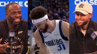 Stephen Curry amp Draymond Green roast Klay Thompson for doing Curry shimmy celly 😂 [upl. by Ariday]