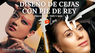 DISEÑO DE CEJAS CON PIE DE REY  Tips y mucho mas cejas micropigmentacion [upl. by Cerell538]