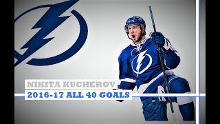 Nikita Kucherov 86 ● ALL 40 Goals 201617 Season HD [upl. by Nalyr627]