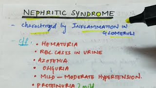 Nephritic syndrome  Acute proliferative glomerulonephritis  PSGN  Pathology  Handwritten notes [upl. by Gnoht]