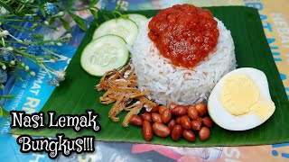 Nasi Lemak Daun Pisang Bungkus Sambal Terbaik Untuk Nasi Lemak👌 Resepi Cara Masak Nasi Lemak [upl. by Aile]