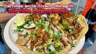 Tacos de CARNITAS en metrobús Olivo 🐷🇲🇽 parecen sobras pura grasa sin sabor [upl. by Brigitte]