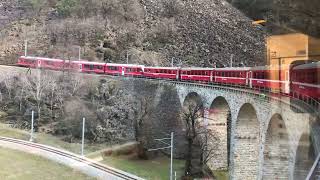 Viaggio sul Trenino Rosso del Bernina del 30122023 [upl. by Esilrac]