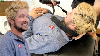 Super Stiff UNCrackable Man Tries to get Adjusted by Chiropractor [upl. by Gnuhp199]