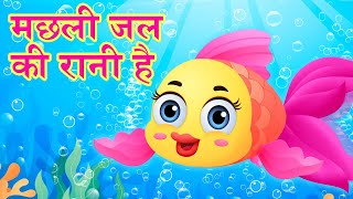 Machli Jal Ki Rani Hai  मछली जल की रानी है  Hindi Rhymes For Kids [upl. by Hoppe950]