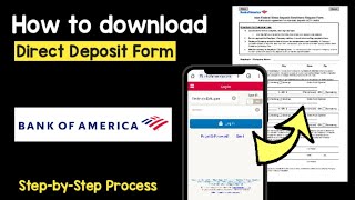 Download BOA Direct Deposit Form  Bank of America voided check  Bank of America deposit slip [upl. by Larner]