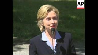 USA NEW YORK HILLARY CLINTON BEGINS SENATE CAMPAIGN 2 [upl. by Anatole44]