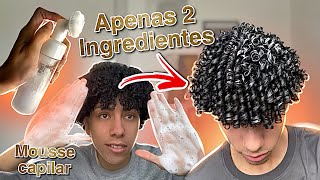 Como fazer mousse CAPILAR CASEIRO pra definir os cachos e tirar frizz das tranças [upl. by Adihsaar610]