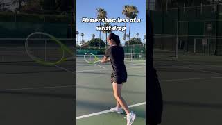 Flat vs Topspin backhand 🎾 tennis tennistime tennislife backhand tennistips tennisplayer [upl. by Sugar]