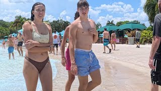 Aquatica Orlando Water Park Florida  Walking Tour [upl. by Leumhs120]