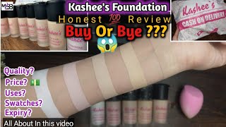 Honest 💯 Review l Kashees Even Tone High Coverage Foundation l Wear Test amp Demo kasheesfoundation [upl. by Piper]