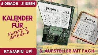 Mini Tischkalender mit Aufbewahrungsbox Anleitung Stampin up [upl. by Earvin]