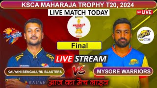 Bengaluru Blasters vs Mysore Warriors Final atBengaluru MaharajaT20  LiveCricket ScoreLordGameYT1 [upl. by Irmina]