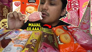 10 aiskrim terbaru pada tahun 2023 mukbang malaysia KITKAT PINK [upl. by Adeline]