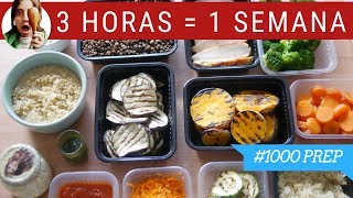 COCINA UN DÍA PARA COMER TODA LA SEMANA ¡SALUDABLE  1000PREP [upl. by Esinereb]