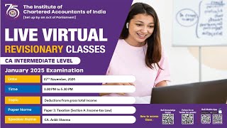 Intermediate Paper3AITL  Topic Deductions from gross total income  Session 2  07 Nov 2024 [upl. by Claude429]