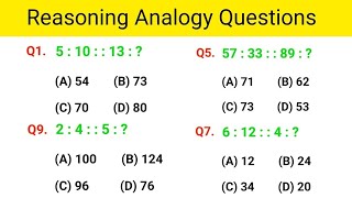 Reasoning Analogy Questions  Resoning Questions  Reasoning Practice Set  Analogy [upl. by Thorrlow]