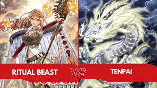 YuGiOh POST BANLIST RITUAL BEAST VS TENPAI [upl. by Elleved]