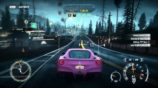 Need For Speed Rivals Multiplayer  Wrecking online players with Ferrari F12 Fastest tank ingame [upl. by Ahseiym]