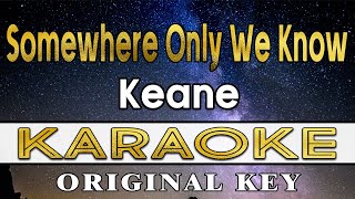 Somewhere Only We Know  Keane Karaoke [upl. by Nellad239]