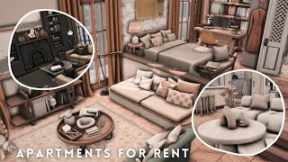 apartments for rent  the sims 4 apartment renovation  speed build  cc [upl. by Haneen]