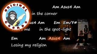 REM  Losing My Religion  Chords amp Lyrics [upl. by Smalley]