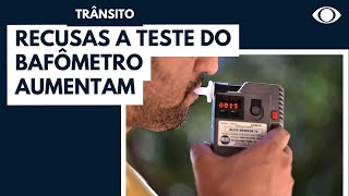 Aumentam as recusas a teste do bafômetro [upl. by Duahsar]