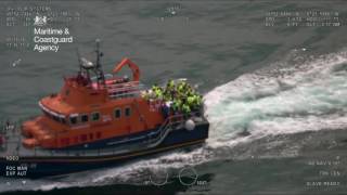 UK Coastguard coordinates rescue after boat near the Scilly Isles takes on water [upl. by Tail496]