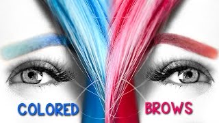 1 Minute Makeup Tutorial Ombre Colored Brows [upl. by Elocim]