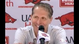 Eric Musselman Postgame  Arkansas 88 Missouri 73 [upl. by Noxin]