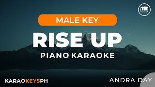 Rise Up  Andra Day Male Key  Piano Karaoke [upl. by Doyle]