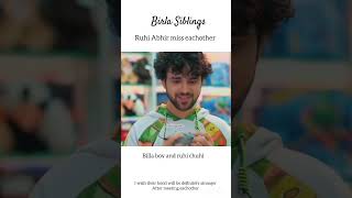 Abhir Ruhi miss eachother lovesiblingsisterbrotheryrkkhroohiiabhiryehrishtakyakhlatahaisad [upl. by Onitsuj]